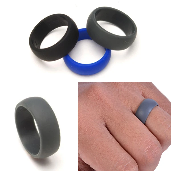 Custom Customized Mens Silicone Wedding Ring For Sportsman and Workers