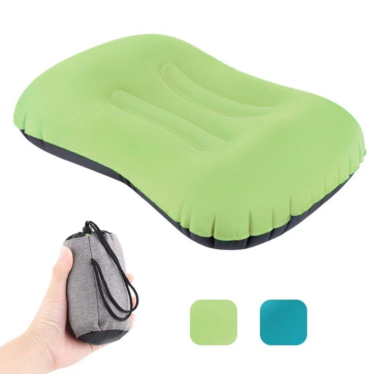 

Camping Inflatable Pillow traveling Hiking portable Air Pillow Backpacking Outdoor little pillows, Blue orange green