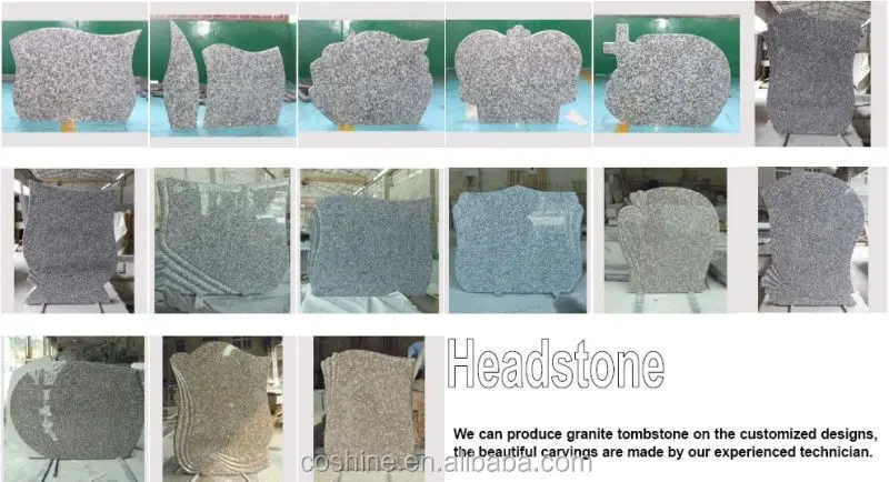 American Style Granite Monument Double Heart Shaped Headstone Tombstone