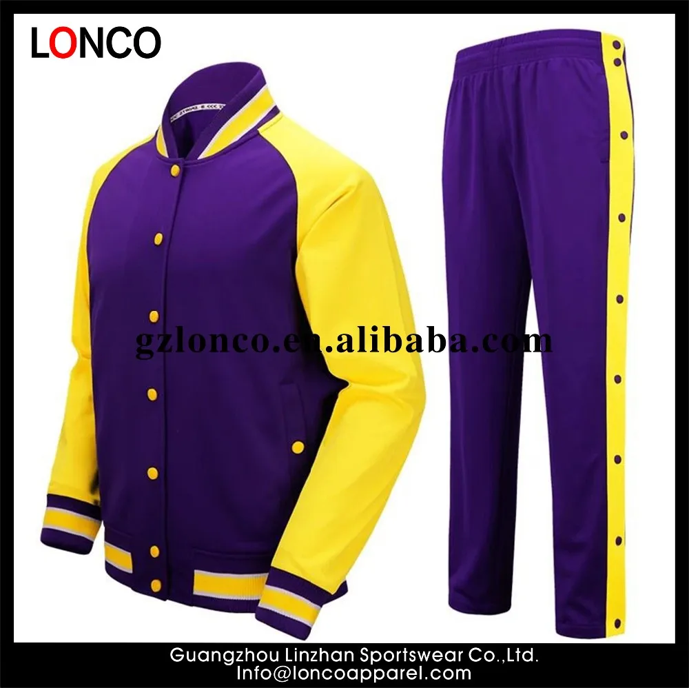 purple and yellow tracksuit
