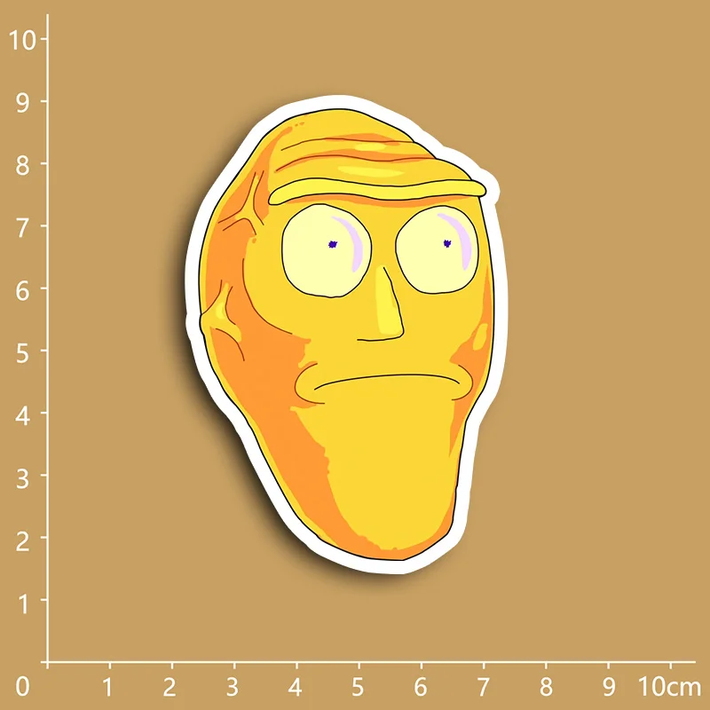 rick and morty Alien head Notebook refrigerator skateboard trolley case backpack Tables book PVC sticker