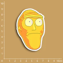 rick and morty Alien head Notebook refrigerator skateboard trolley case backpack Tables book PVC sticker