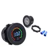 DC 12V digital voltmeter with colorful led voltage indicator for marie boat truck car