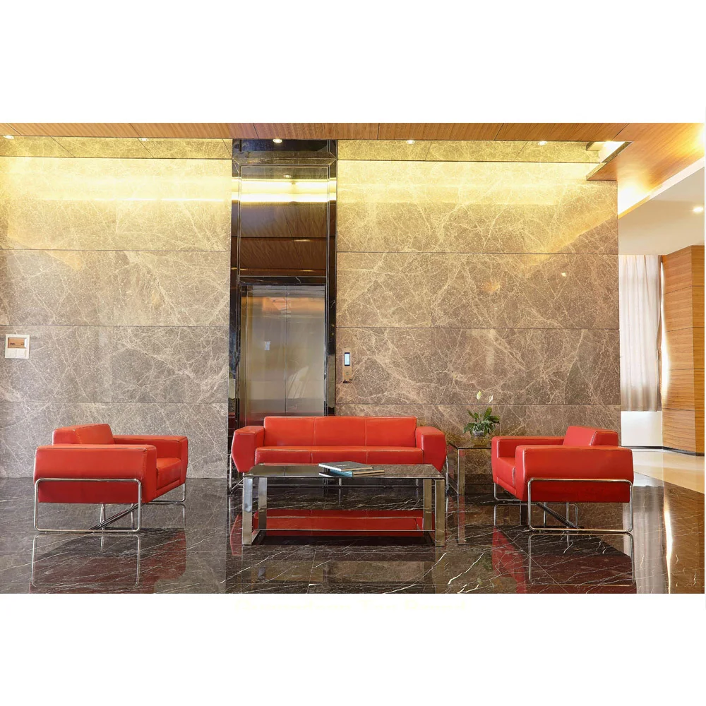 
Foshan Furniture Red PU Top Quality Corner Recliner Sofa for Sale SJ517 