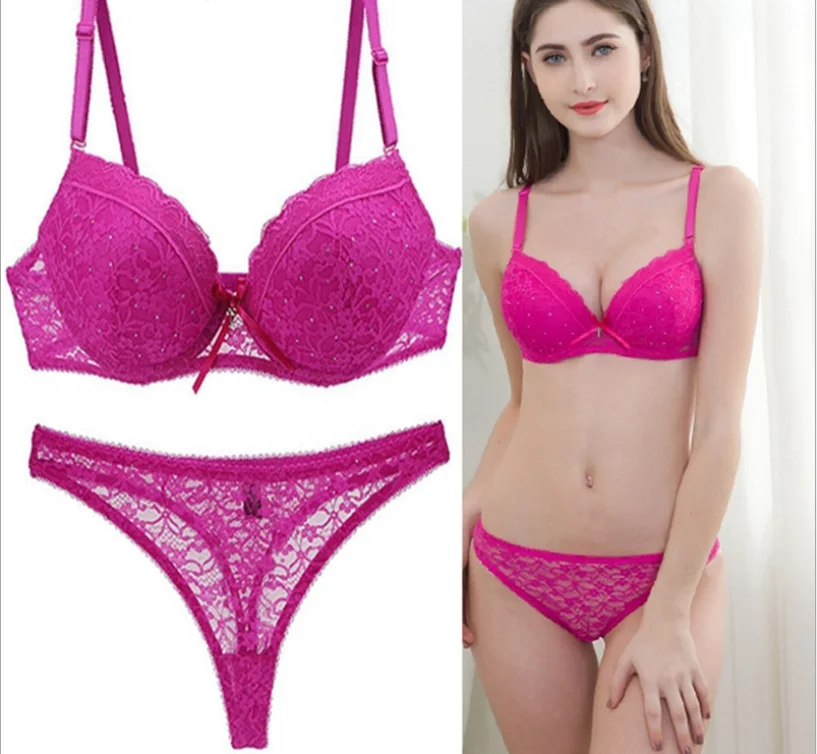 

plus size bra set big size with lace and large size for fat women with D E cup