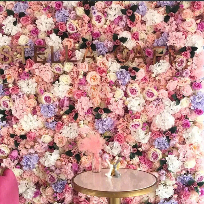 
Directly Manufacturer customized 40X60cm real touch artificial silk flower wall decorative artificial flower for home decor 