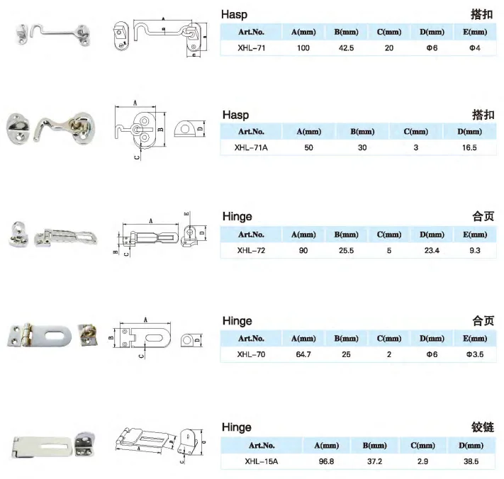 Sailboat Accessories Stainless Steel Door Hasp Lock For Yacht