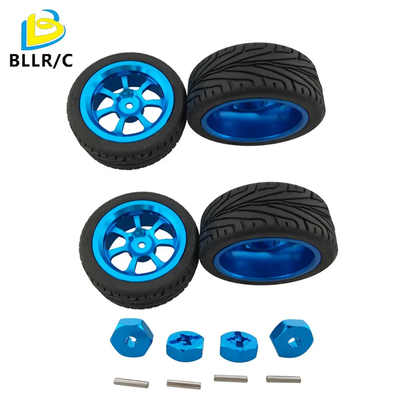 

12mm Aluminum Wheel Hex Adapter Hub + Alloy & Tires RC Car Wheels For Wltoys A959-B A979-B A959 A969