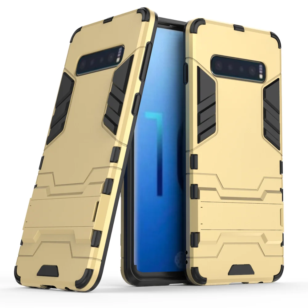 Hot Sale tpu pc kickstand mobile phone case for samsung galaxy S10 case,for samsung S10 shockproof case