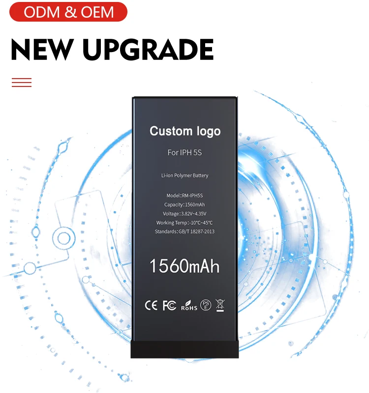 Custom Logo Original 1560 Mah Replacement Phone Battery For Iphone 5 5s 5c 5se