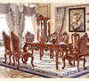 Top Quality Traditional 6 Seaters Dining Tables Chairs Carving by Solid Wood Tables Classic Cherry Dining Room Furniture