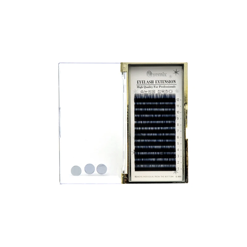 

Eyemix Korea Individual Faux Mink Eyelash Extension All Size In Stock False Eyelash, Natural black