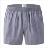 Wholesale cotton striped breathable men's long leg boxer trousers large size arrow pants underwear