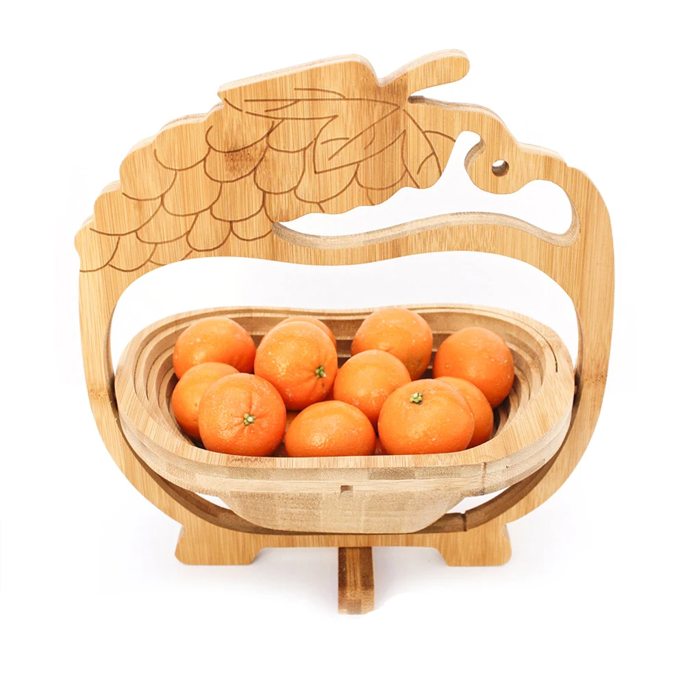 

New Design Collapsible Bamboo Grape Shaped Fruit and Veggie Basket