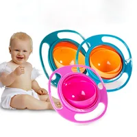 

Hotselling 360 Rotate Spill Proof Learning Dinnerware Plastic Universal Gyro Baby Feeding Bowl