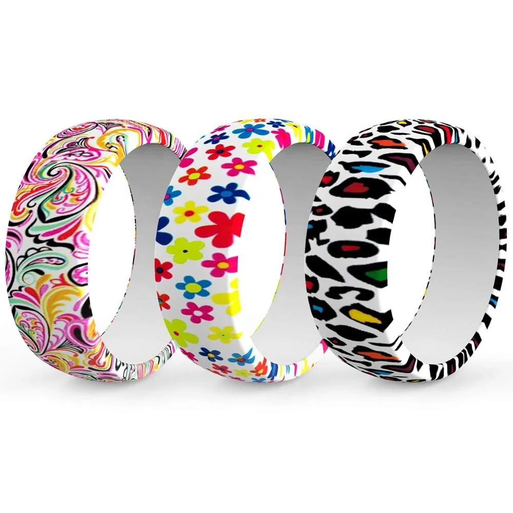 

Breathable Designed Silicone Wedding Ring for Women 5.7mm Silicone Band Durable Wedding Ring