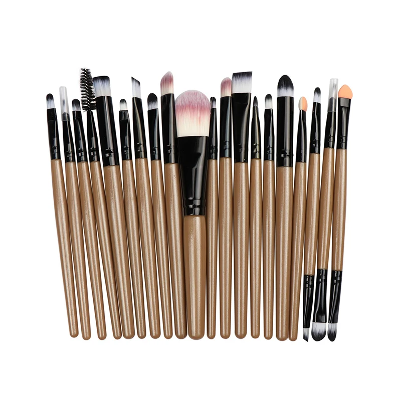 

Oem your brand new Soft Makeup Brush Set Wholesale 20 Pieces brown Make Up Brushes