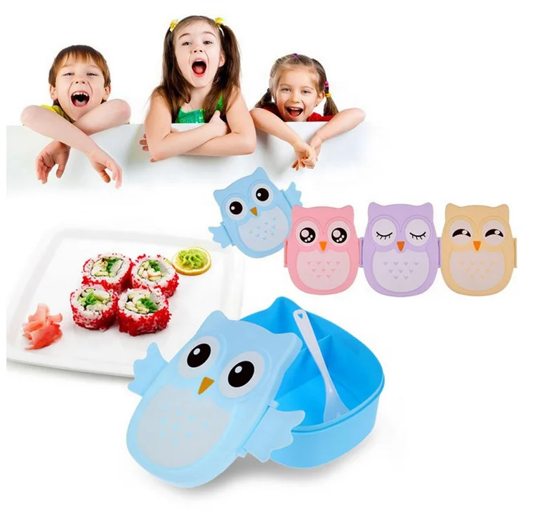 

FY fashion Cute Cartoon Lunch Box Food Container Portable Kids Student Lunch Box Bento Box Container With Compartments Case, Customized color