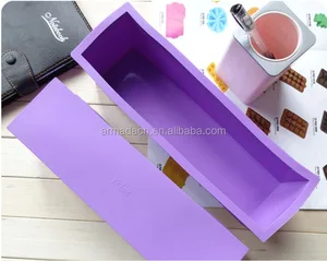 Image of 1 cavity 1200ml Flexible Rectangular Soap Silicone Mold Candle Making for Homemade Soap Crafts