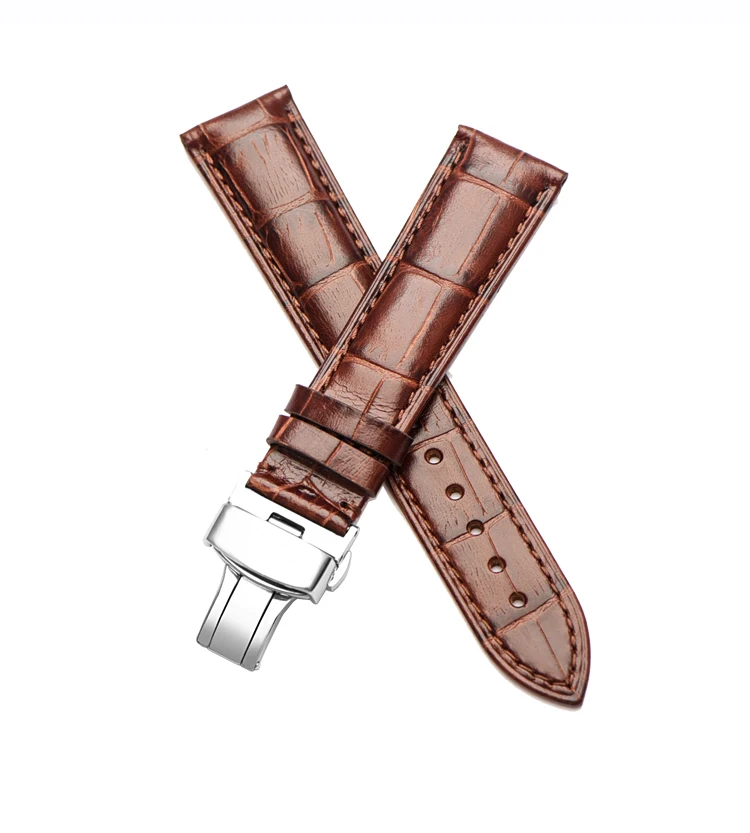 Italy Bamboo Pattern Leather Watch Strap In Watch Bands For Wrist Watch ...