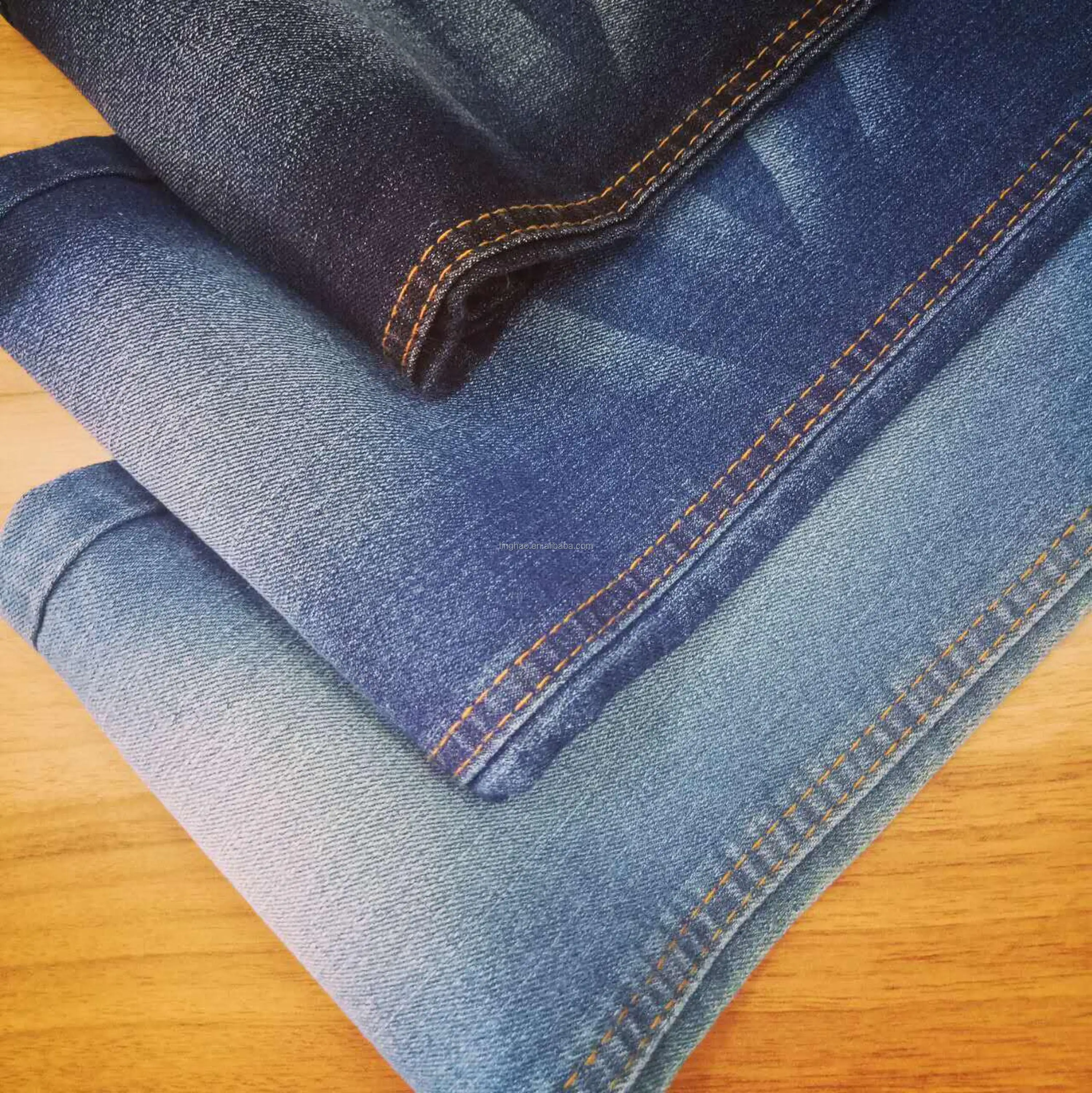 Fine Texture Cotton Poly Spandex Mixed Denim Women Jeans Fabric Buy