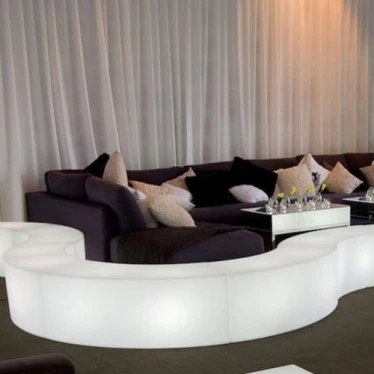 LED bench /Fancy Light Up LED Bedroom Furniture with 16 Color Changing