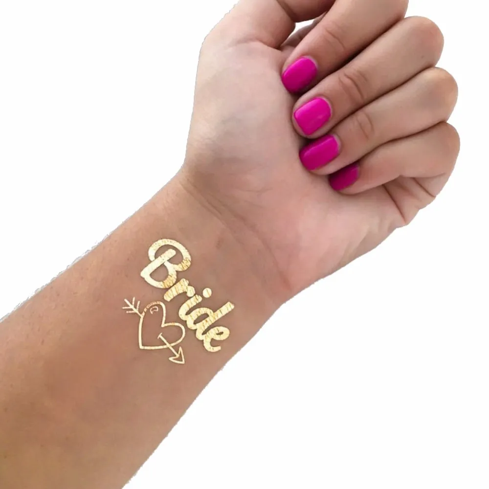 Temporary Bride Tribe Tattoo  Sticker  Custom  Metallic 