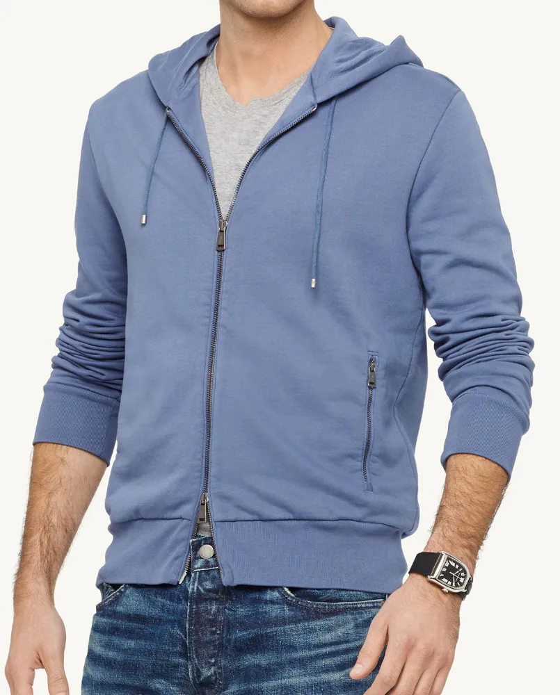 

TEENAGER BOYS FLEECE FULL-ZIP HOODIE WITH SIDE POCKETS LONG SLEEVES