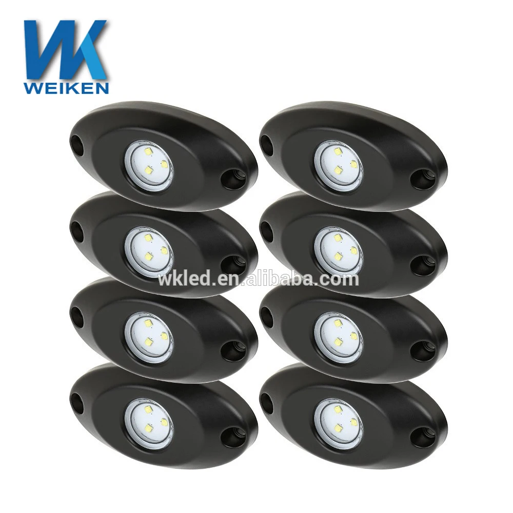 WEIKEN factory price 9w blue white high quality 12v dc aluminum CE approved rock led light