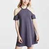 Manufacturer plain knitted dress woman clothing