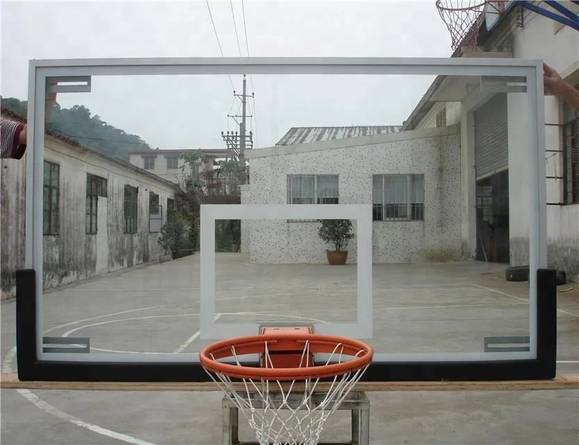 Aluminum Frame backboard padding 12mm tempered glass basketball hoop backboard