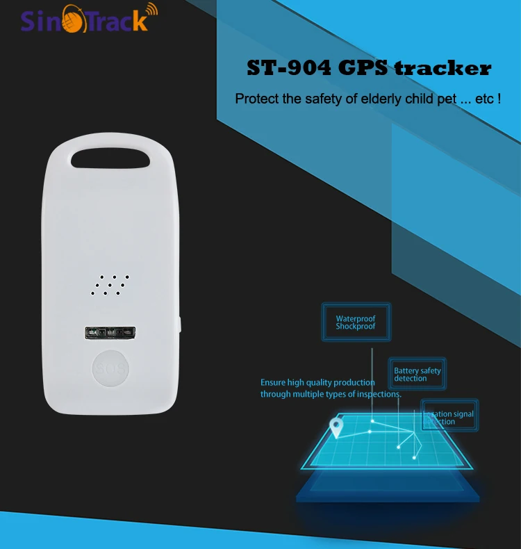 Sinotrack St904 Portable Waterproof Pets Kids Gps Tracking Device With