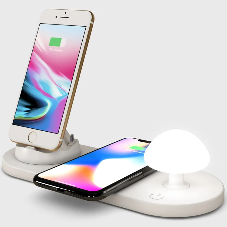 New product multi mobile phone wireless charger led table lamp