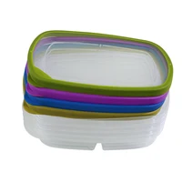 

PP Plastic rectangular food container lettuce crisper microwave crisper food grade silicone Food container with 2 lattices