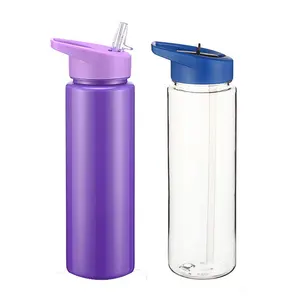 Image of Bpa free most popular easy taking bicycle tritan drinking drinks plastic sports clear water bottle with straw