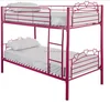 Simple design furniture strong structure customized size double wrought / metal iron bunk bed for girls