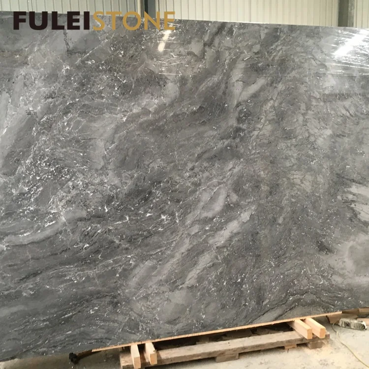 Good Quality Polished Natural Brazilian Grey Donatello Marble Slabs