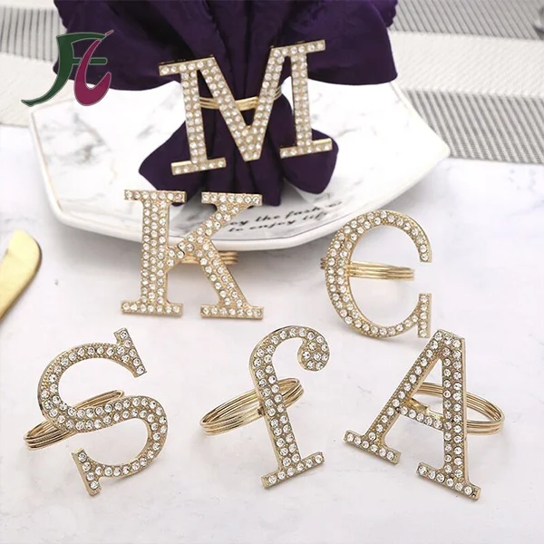 

Guangzhou Fancy Bulk Wholesale Letter S Rhinestone Napkin Ring