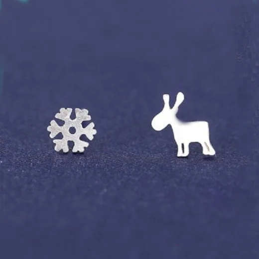 

925 Silver Sterling Girl Cute Small Ear Stud Earrings Women Set