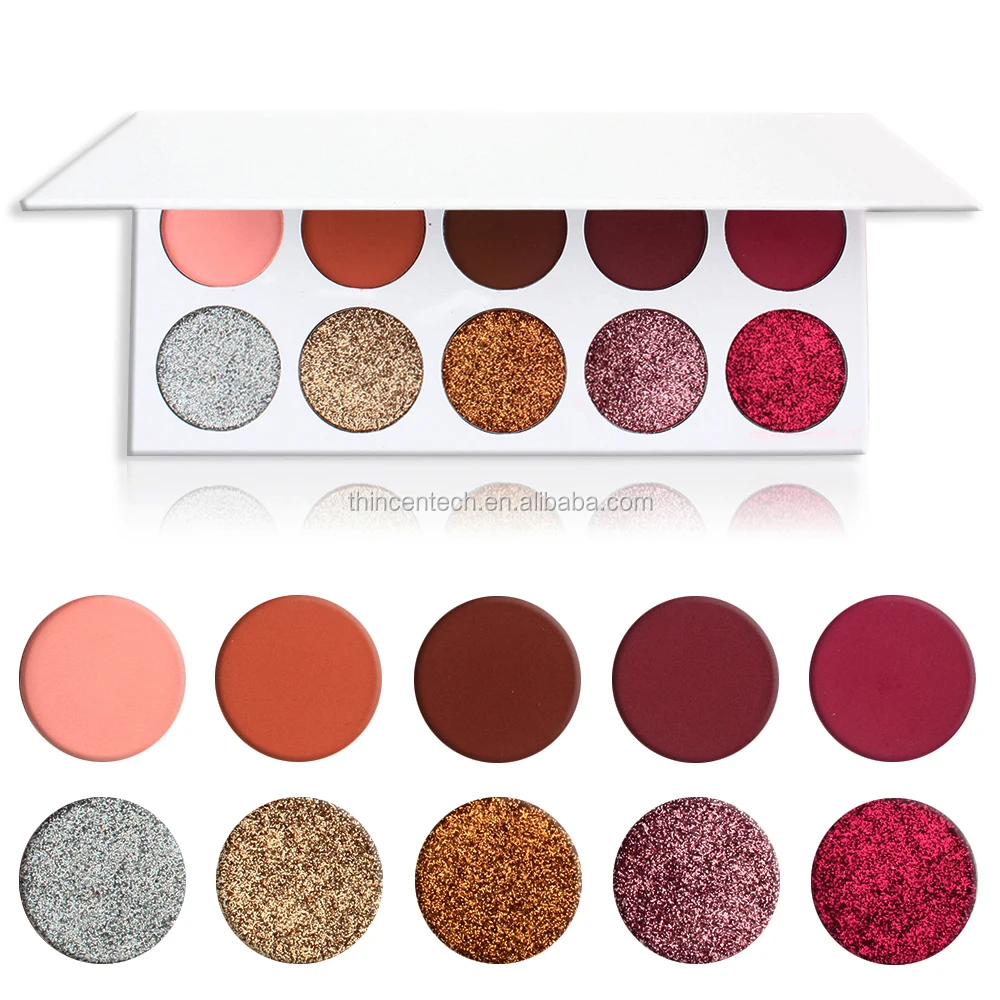 Make Up Private Label High Pigment Pressed Glitter Eyeshadow Palette Eye Shadow