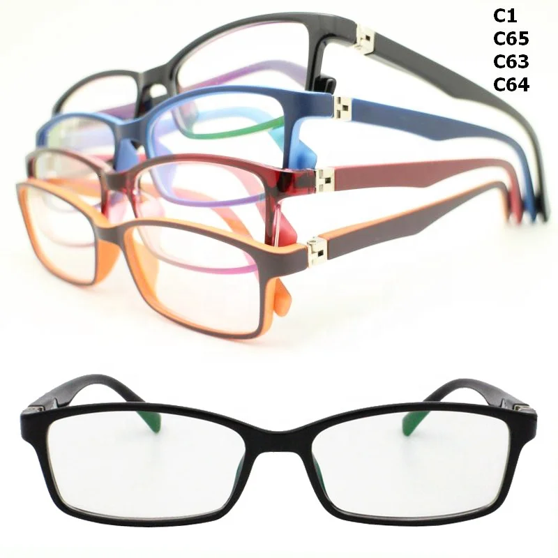 

Fast delivery kids bicolor TR90 180 degrees flexible rectangle shape opitcal glasses frame durable eyeglasses for teens
