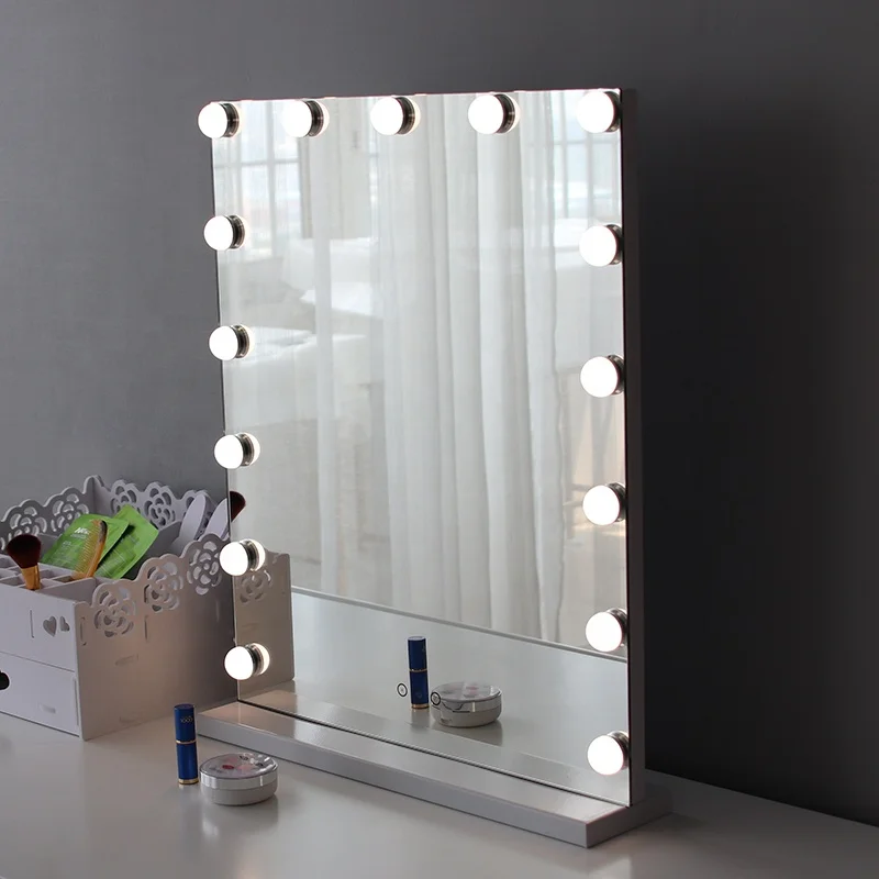 

Professional Vanity Led Makeup Mirror Beauty Light Adjustable Mirror 180 Degree Rotation, Customized color