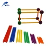 Assembly Toys Plastic Hard Balls with Holes and Support Rods Sticks Set math linking toys