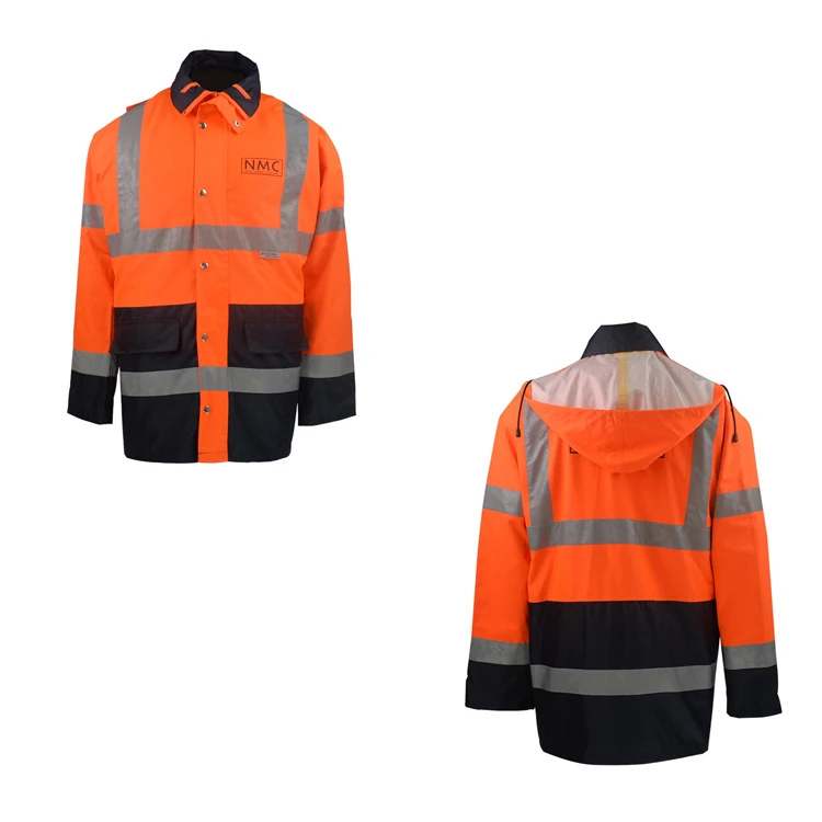 para hombre M Traje impermeable azul marino de alta visibilidad