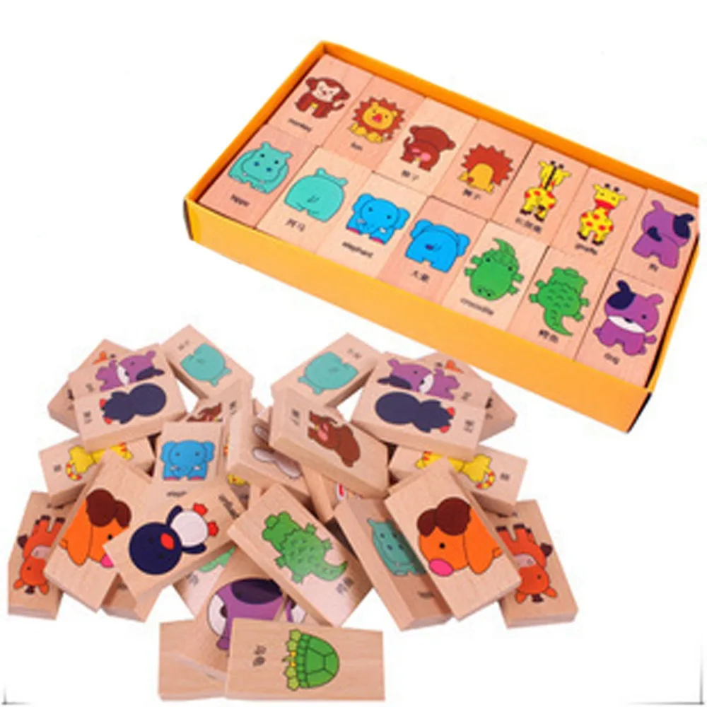 wooden animal blocks