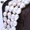 Wholesale 14-15mm AAA white nucleated shape huge size large baroque freshwater pearls