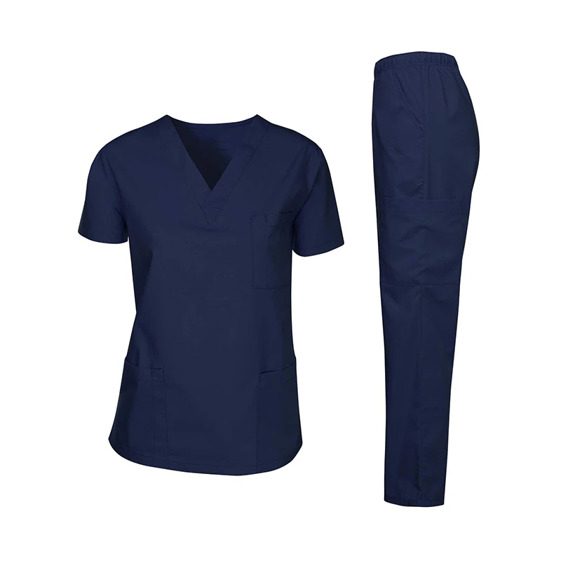
Wholesale V-neck Scrubs Top And Pants For Doctor clothes 
