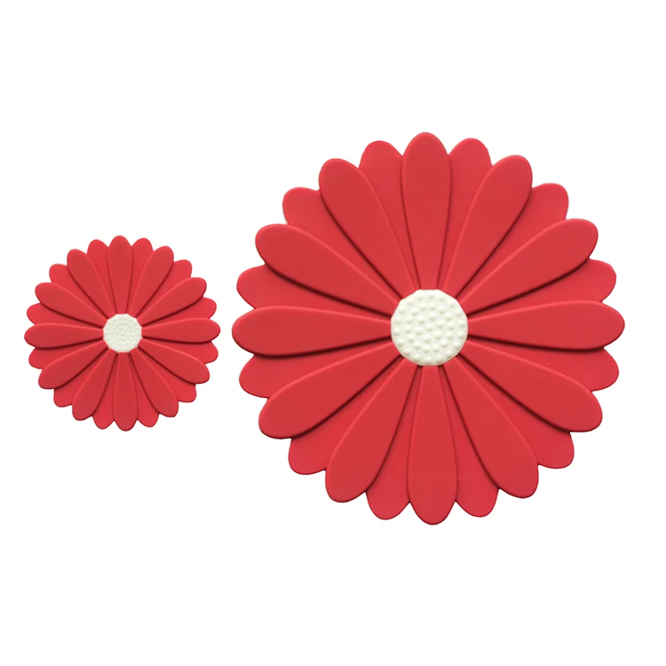 Flower Shape Silicone Coaster Heat Resistant Pot Holders Non-slip Trivet Mats Color Customized Cup Holder Pot Mat