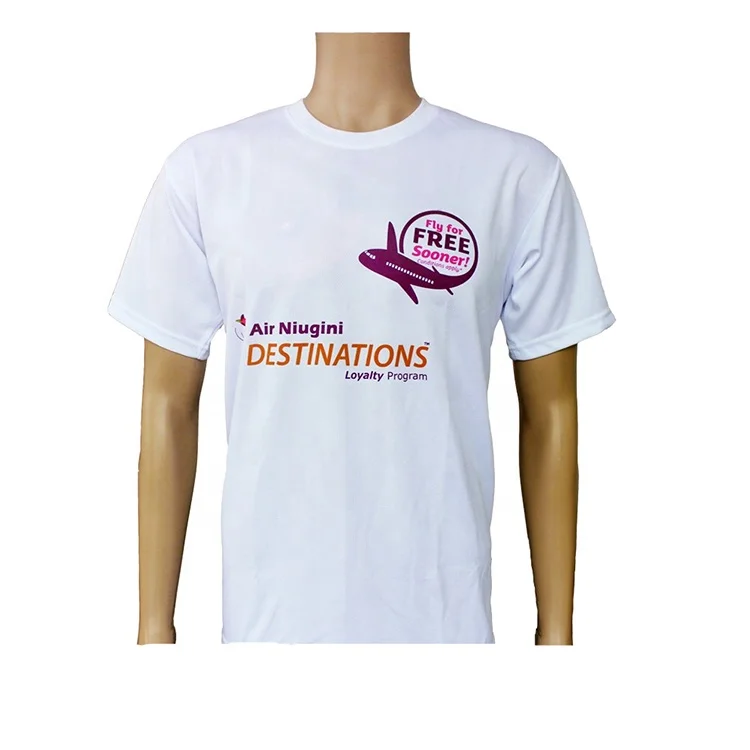 

high quality printed dry fit t-shirt white