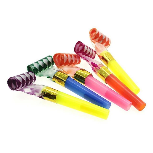 customized colorful paper childrens christmas party blowers
